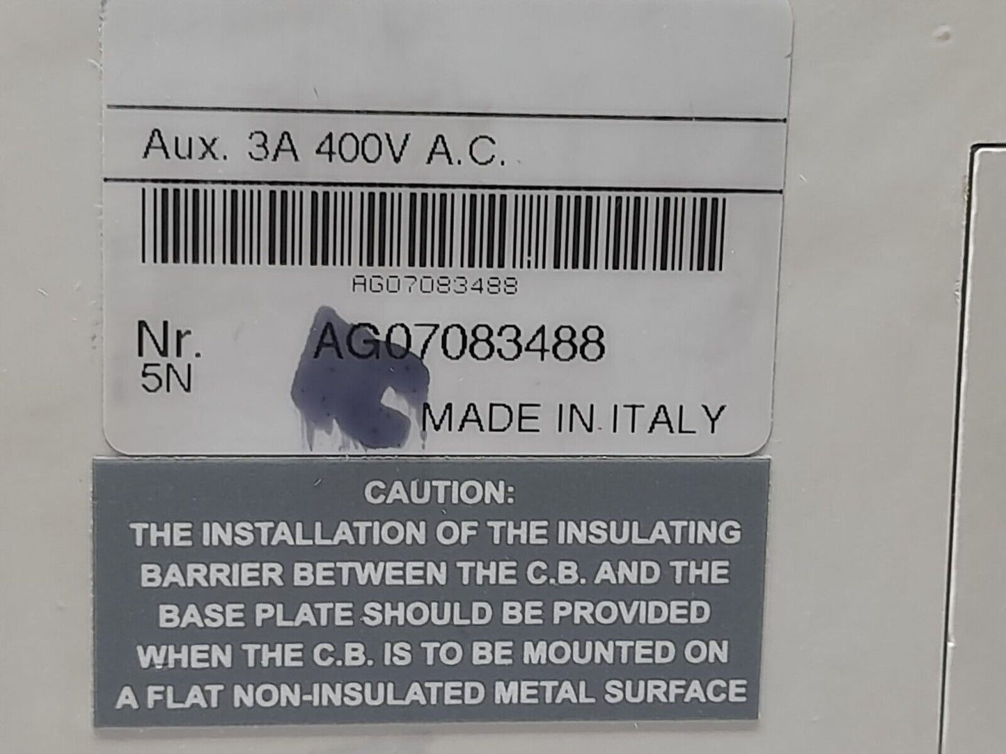 ABB S5H SACE S5 Circuit Breaker S5H400 SACE PR211 In = 400A