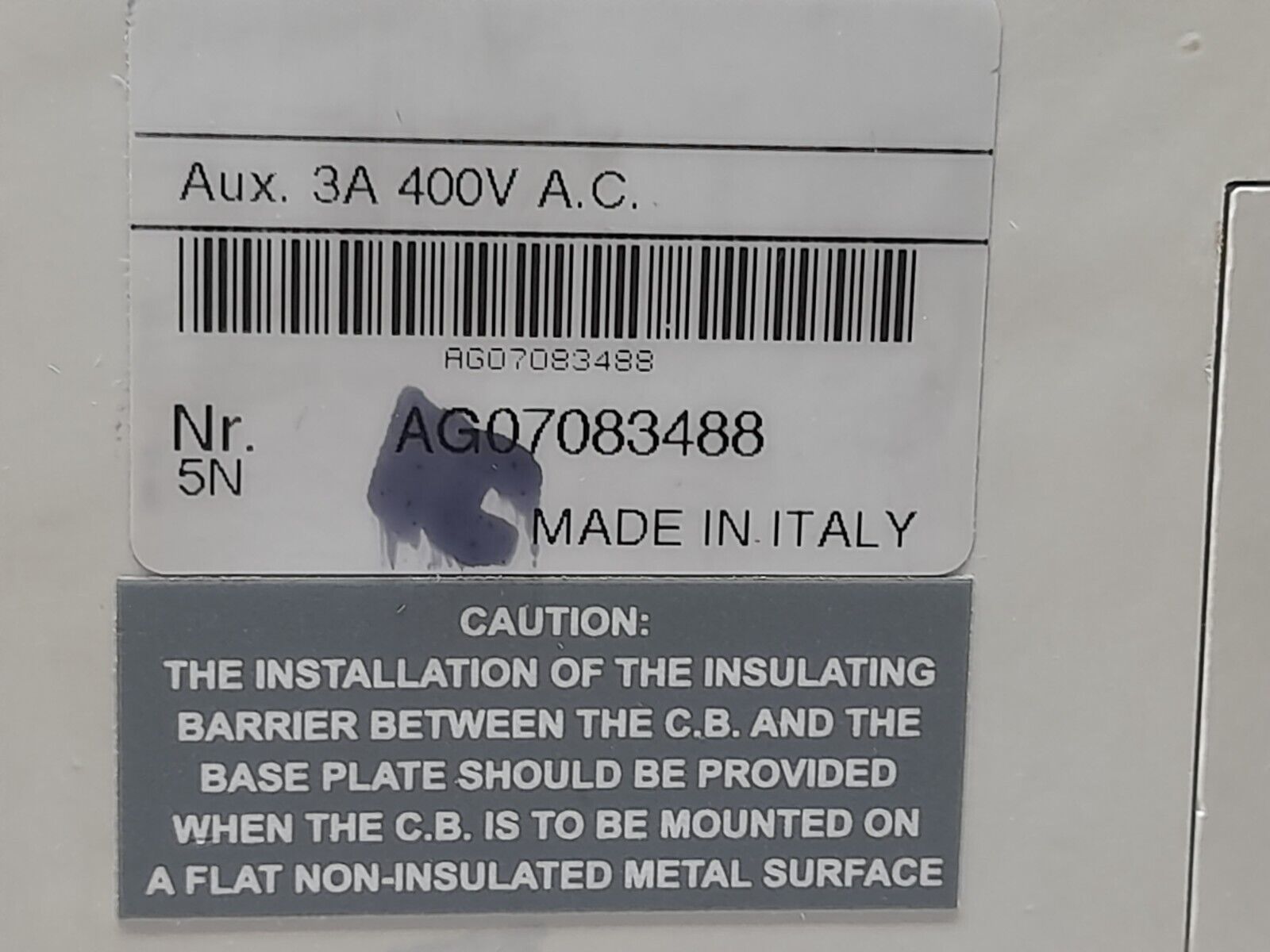 ABB S5H SACE S5 Circuit Breaker S5H400 SACE PR211 In = 400A