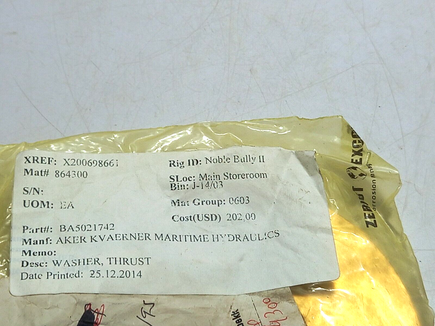 Aker BA5021742 Thrust Washer