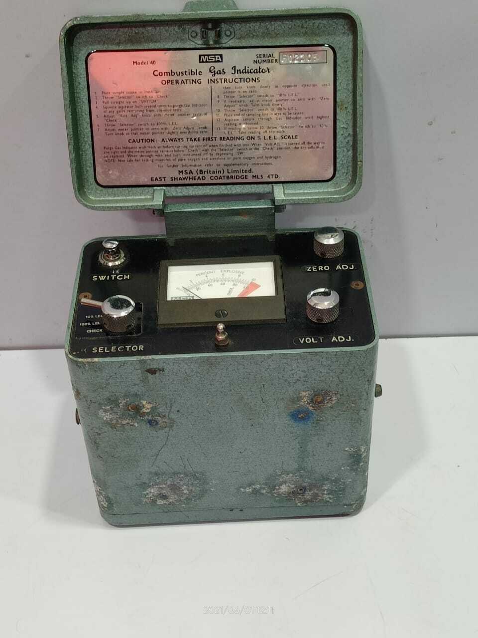 MSA Model 40 Combustible Gas Indicator