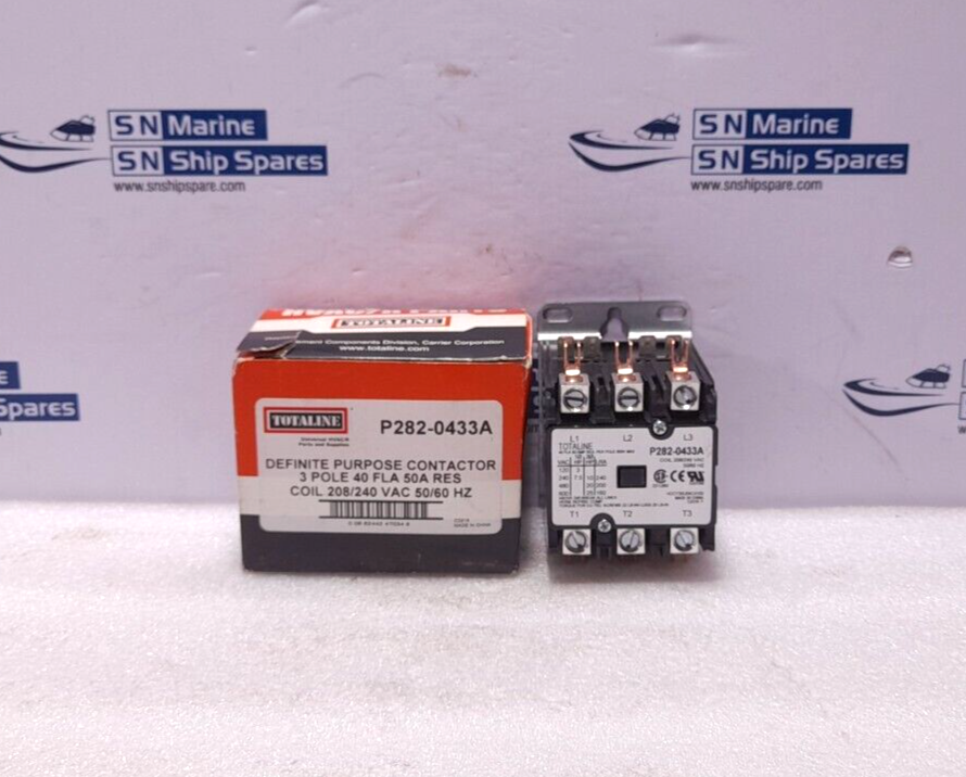 Totaline P282-0433A Definite Purpose Contactor 3P 208/240VAC 50/60Hz 40FLA 50A R