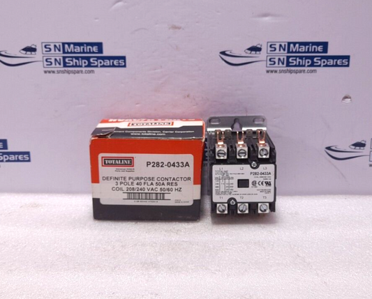 Totaline P282-0433A Definite Purpose Contactor 3P 208/240VAC 50/60Hz 40FLA 50A R