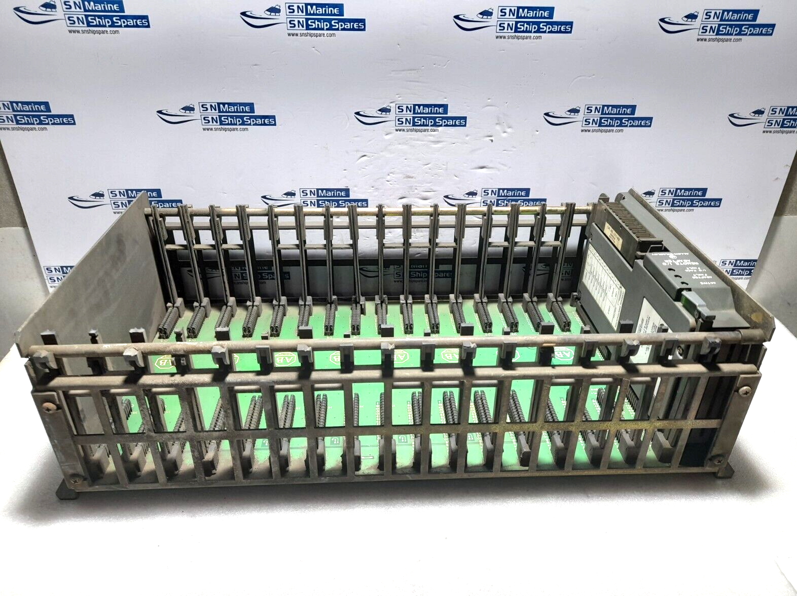 Allen Bradley 1771-A4B 16 Slot I/O Chassis With 1771-ASB E Remote I/O Adapter Mo