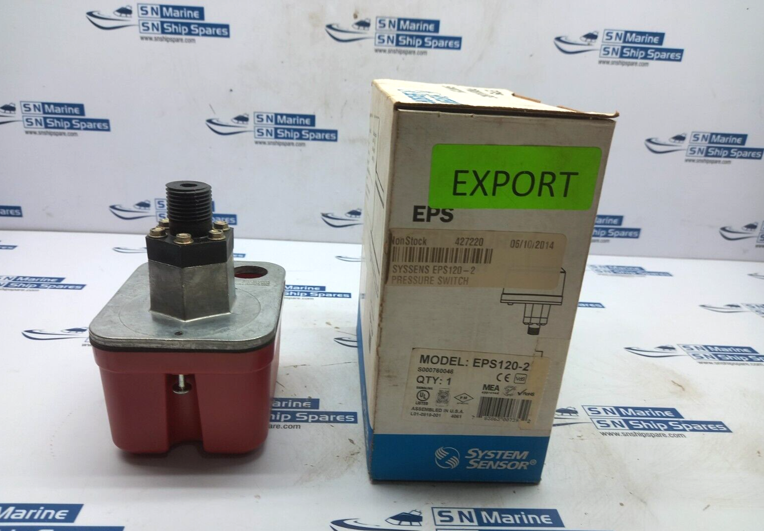 System Sensor EPS120-2 EPS Pressure Switch 300Psi 125/250Vac 10A 1/2Hp