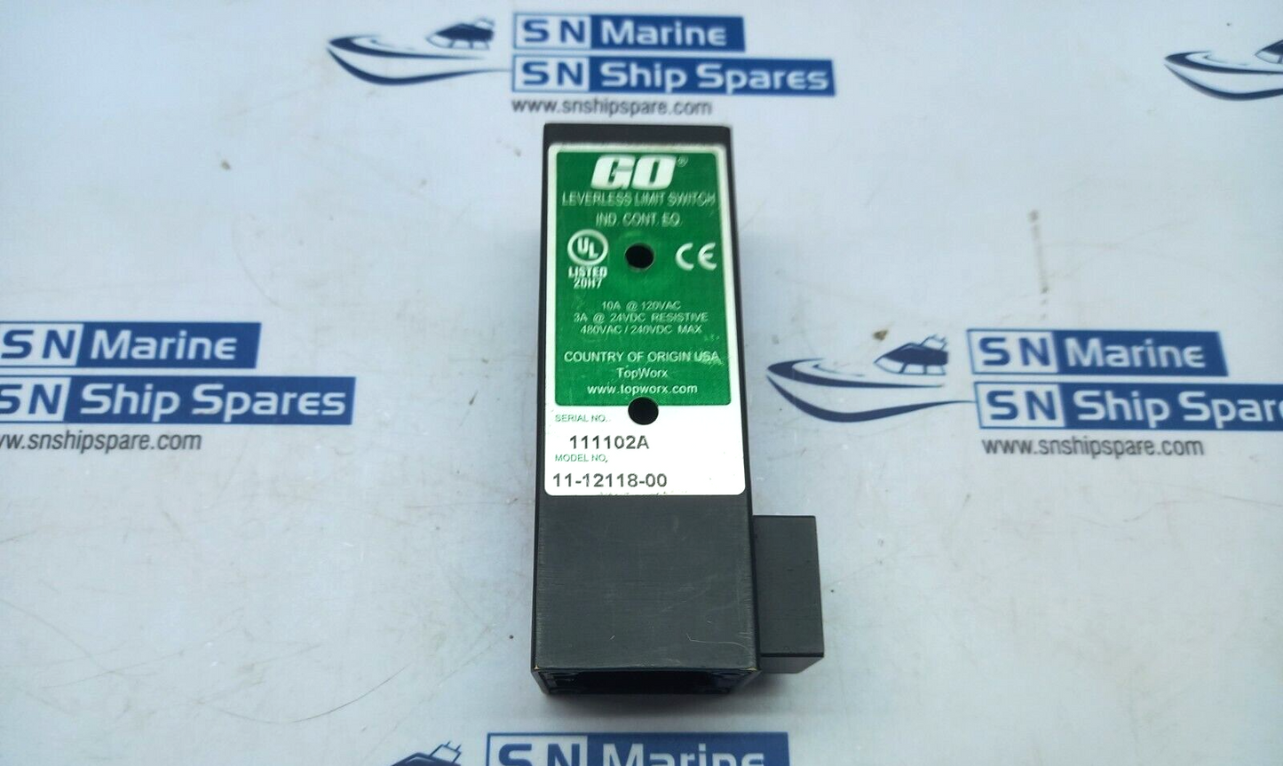 Topworx 11-12118-00 Lever-Less Limit Switch 10A 120Vac 3A 24Vdc