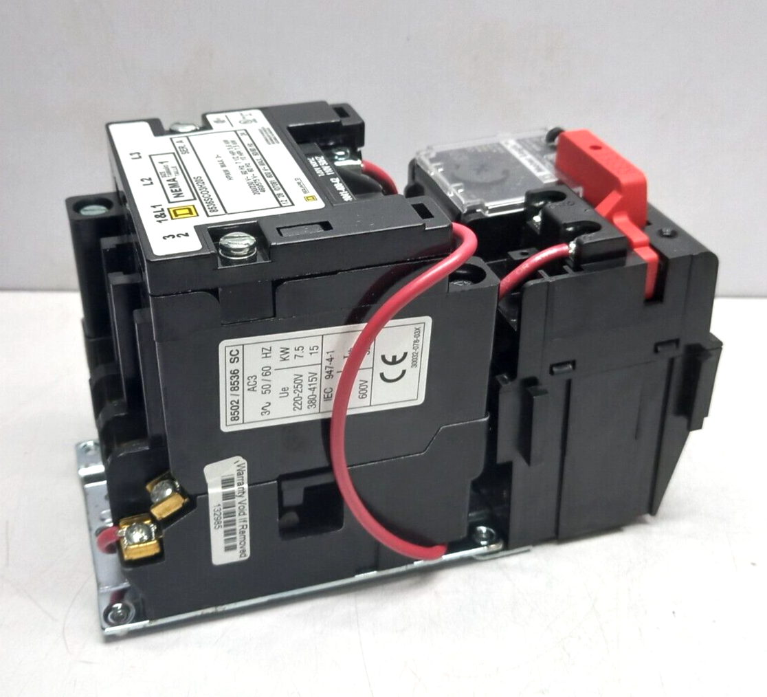 Square D 8536SCO3V02H20S Ser A AC Magnetic NEMA Size 1 Starter 110V50HZ 120V60Hz