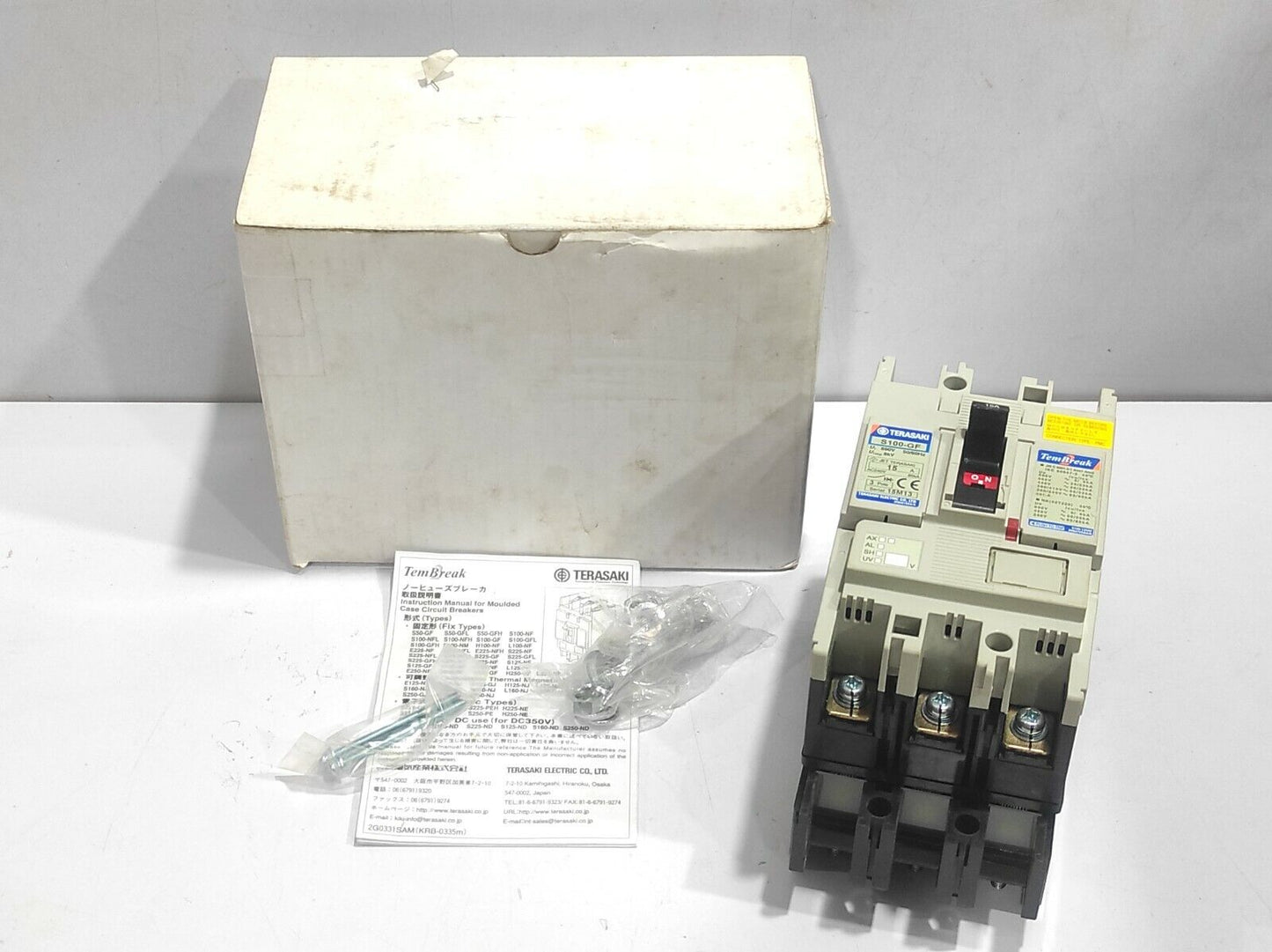 Terasaki S100-GF TemBreak Circuit Breaker 3P 15A PMC 50/60Hz / S100GF
