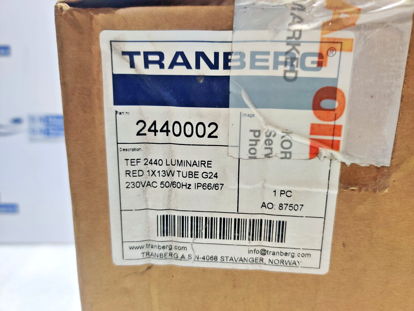 Tranberg 244002 TEF 2440 Red Helilight 230/240Vac 50/60Hz