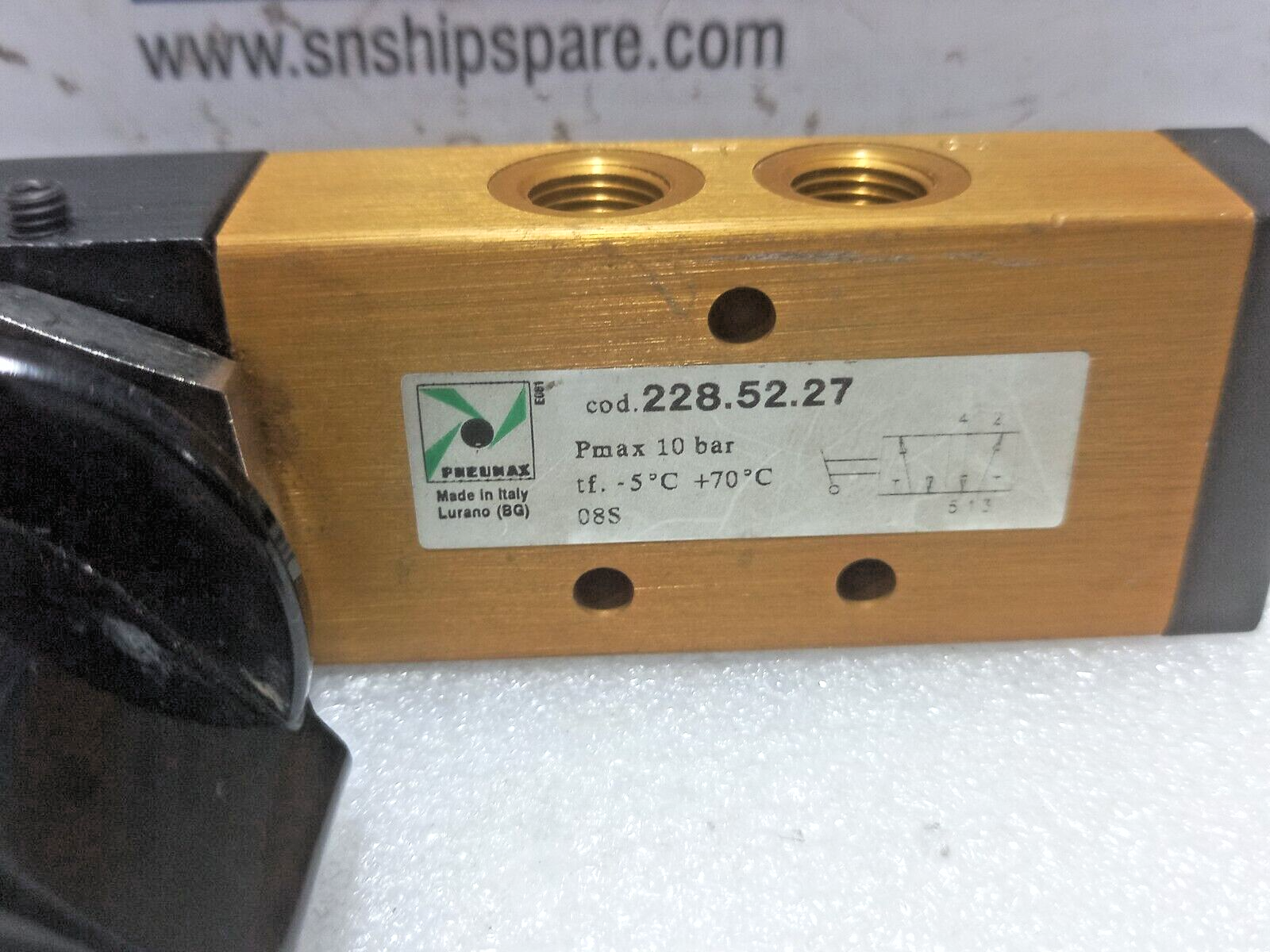 Pneumax 228.52.27 Pneumatic Selector Switch Pmax 10bar tf. -5°C +70°C