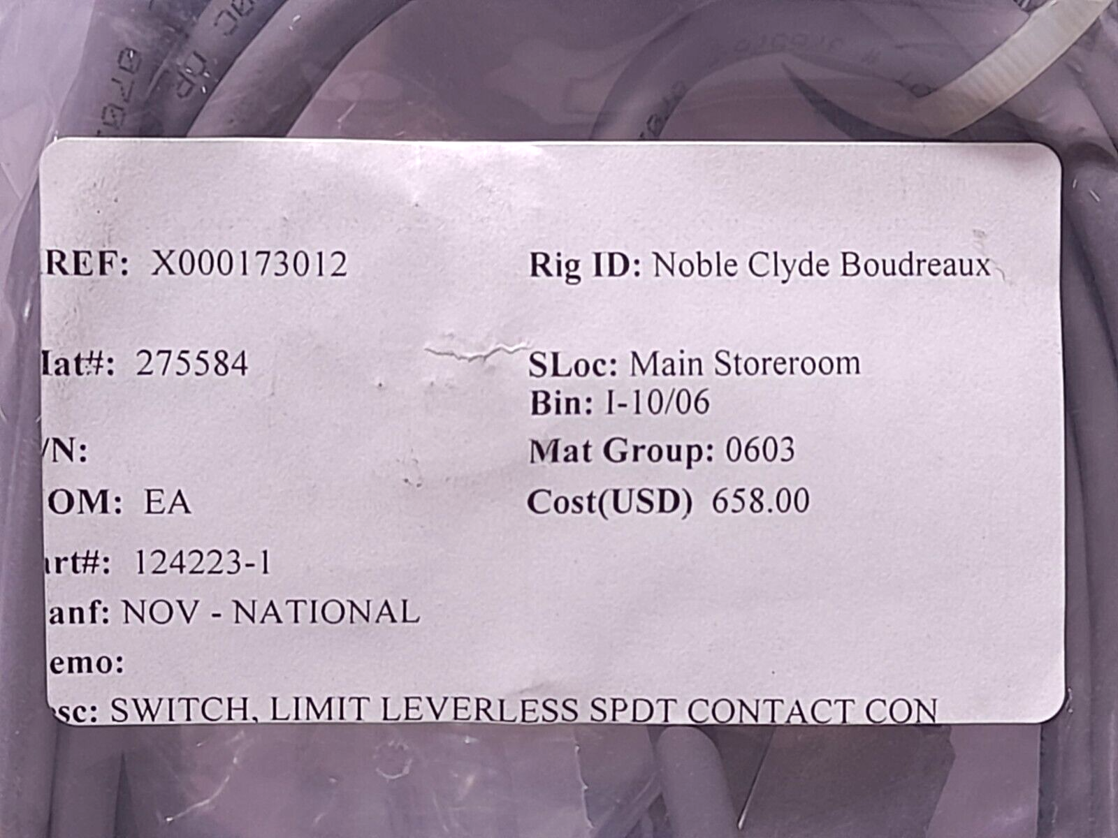 Topworx 73-1352T-B15 Limit Switch Leverless SPDT Contact