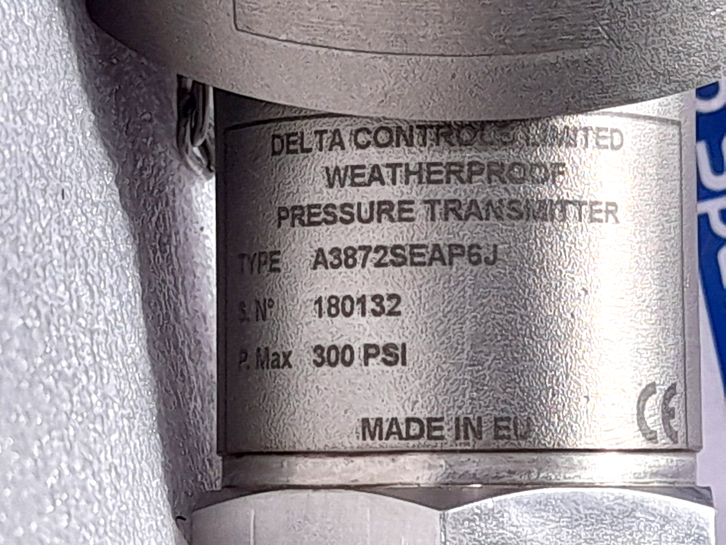 Delta Controls 387 A3872SEAPGJ 180132 Pressure Transmitter Weather Proof IP66 N