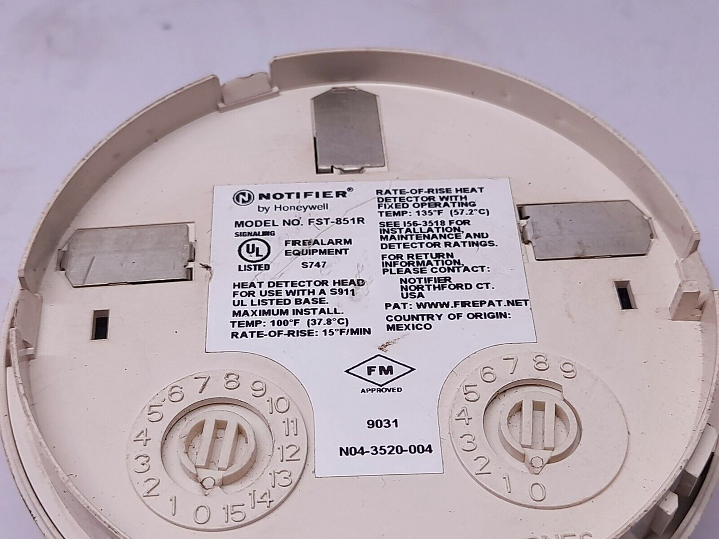 Honeywell Notifier FST-851R Heat Detector Head