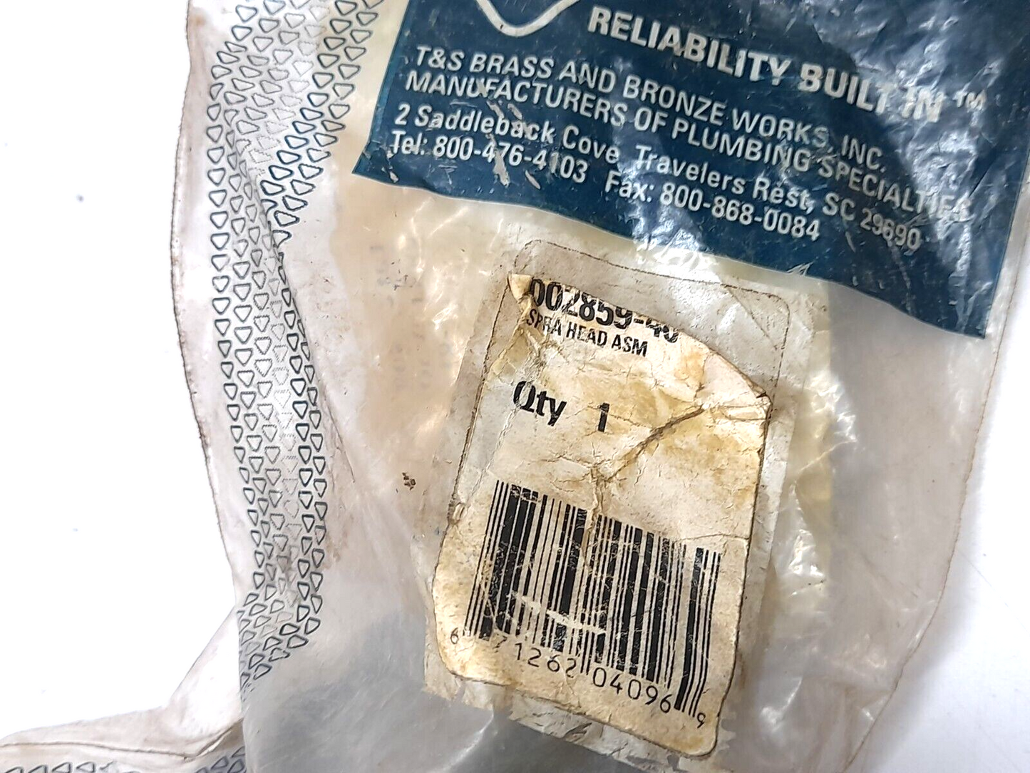 T&S Brass 002859-40 Spray Head Assembly / 00285940 / 285940