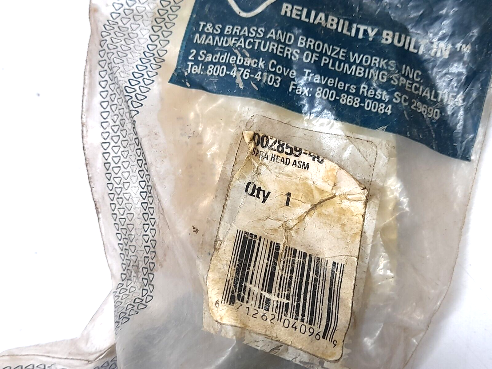 T&S Brass 002859-40 Spray Head Assembly / 00285940 / 285940