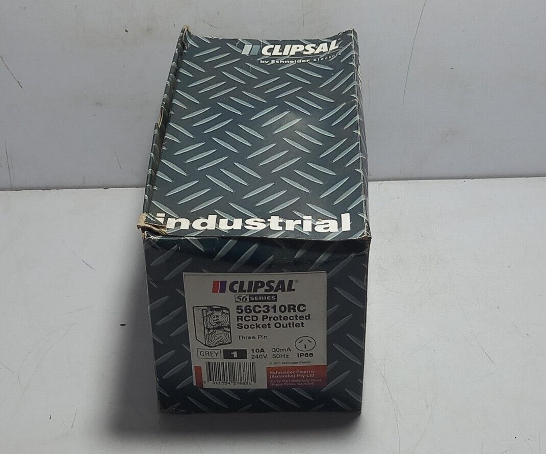 Clipsal 56C310RC RCD Protected Switch Socket Outlet / Three Pin / 10A 30mA