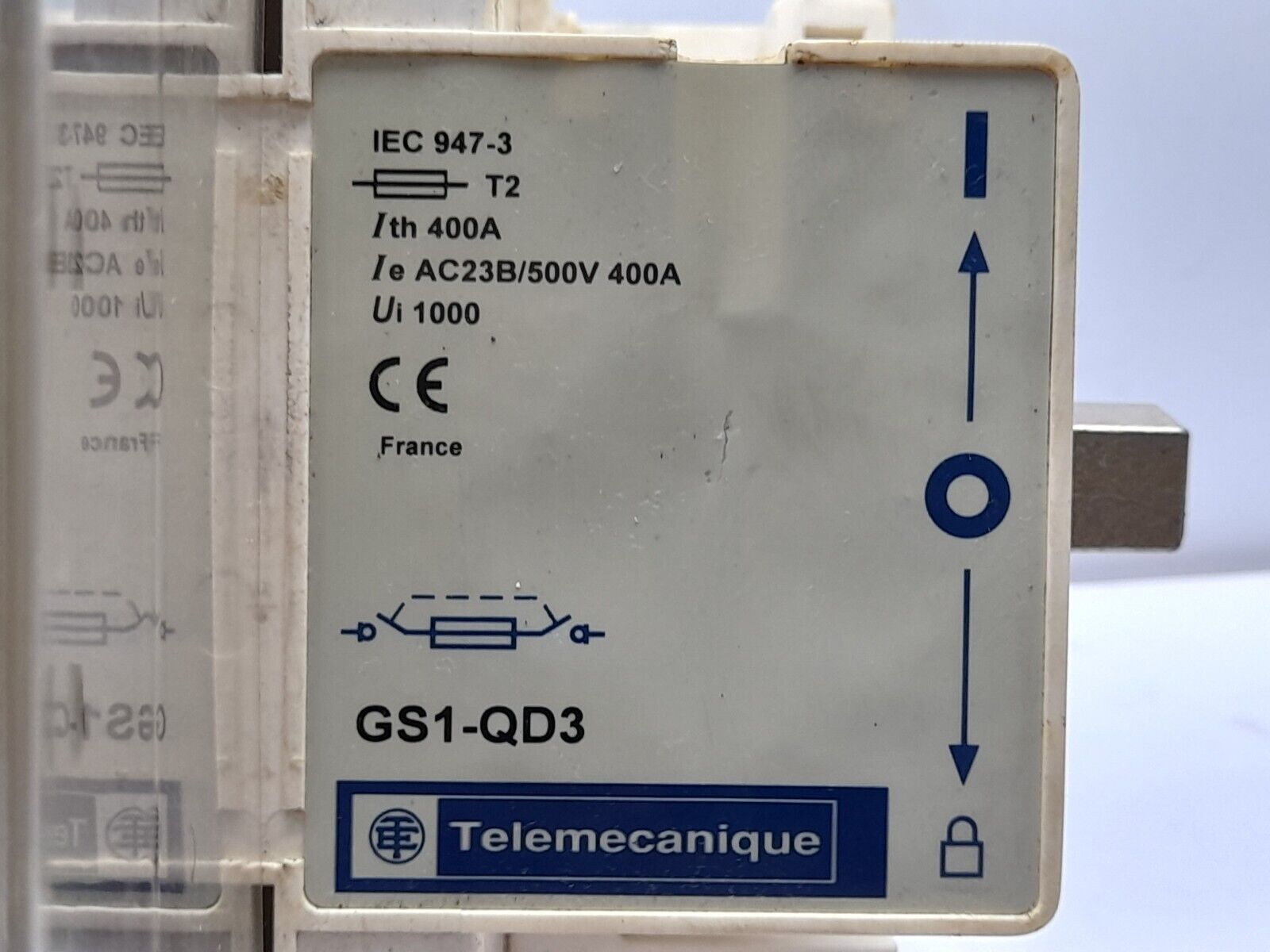 Telemecanique GS1-QD3 Fuse Switch Disconnector 3x400A GS1 QD3