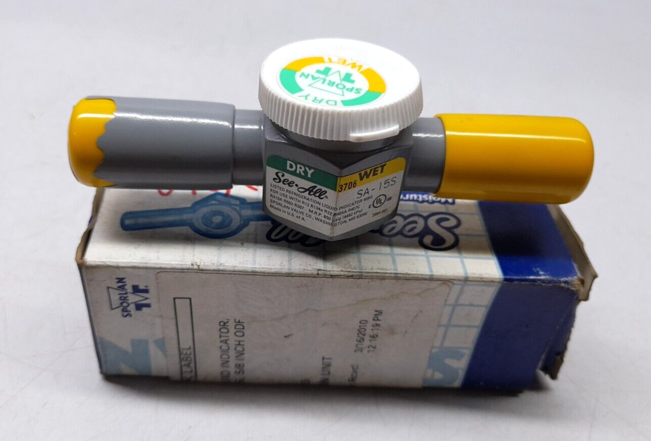 Sporlan See All SA-15S Moisture & Liquid Indicator M.R.P. 650 PSIG 4482 kPa