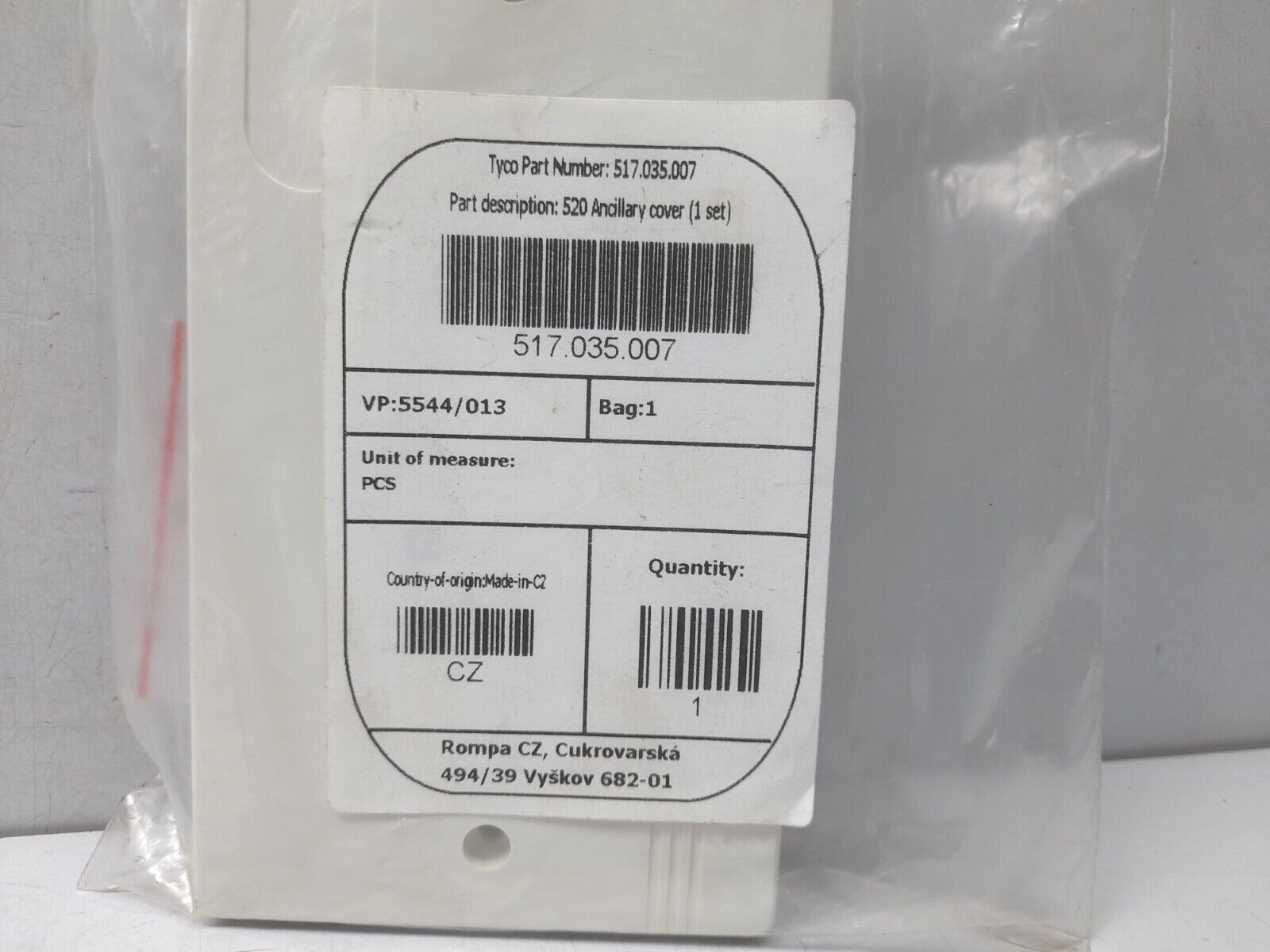 Tyco 517.035.007 520 Ancillary Cover / 517035007 (1)