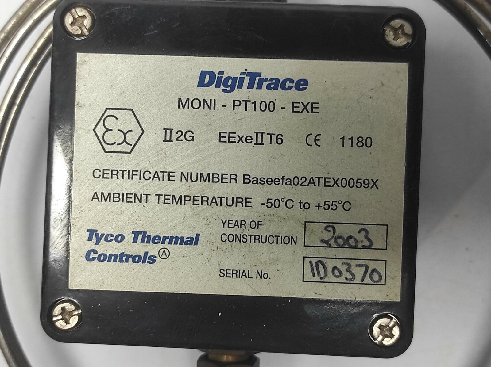 Tyco Thermal Control DigiTrace MONI-PT100-EXE Temperature Sensor / MONIPT100EXE