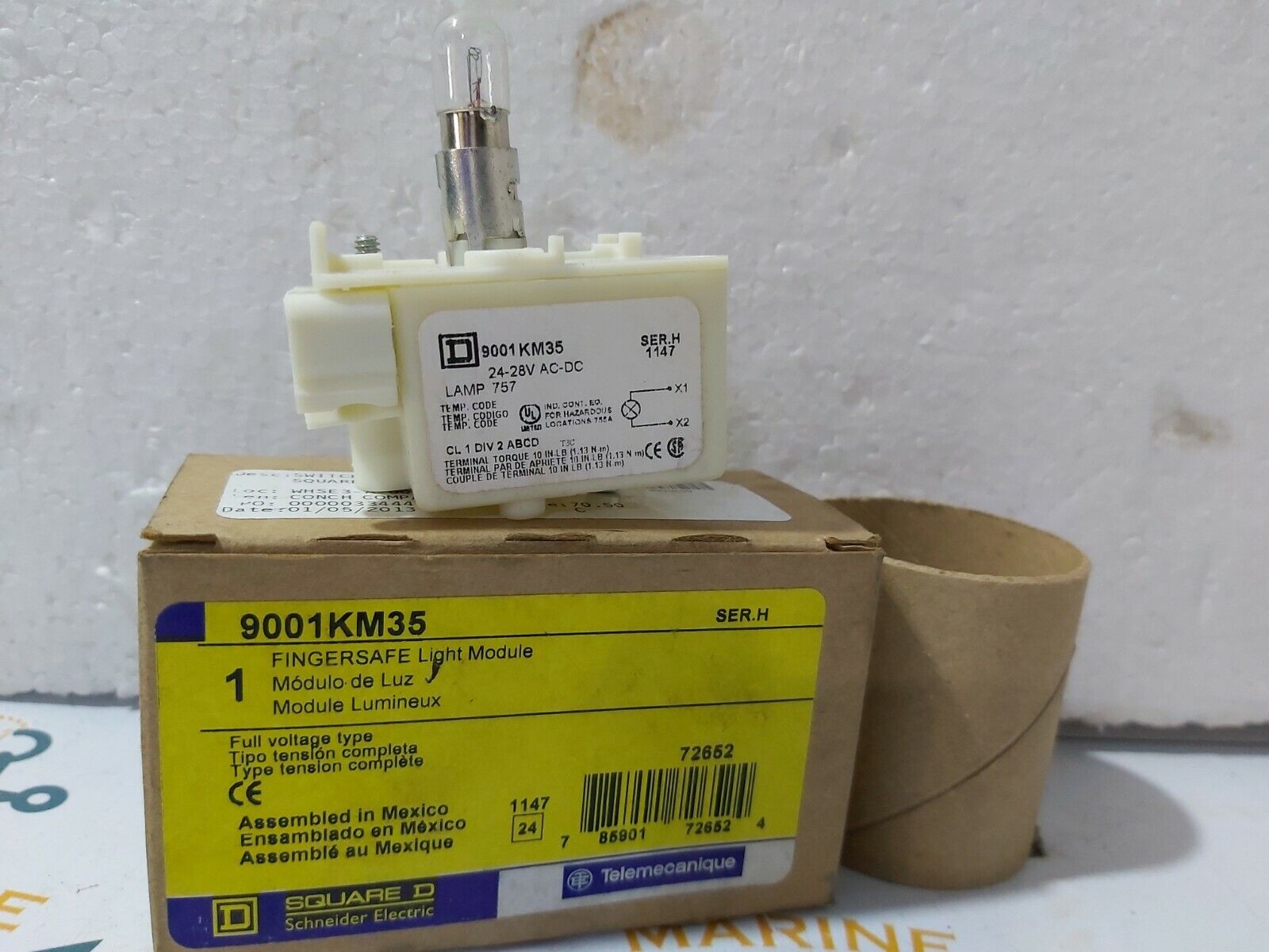 SQUARE D 9001KM35 FINGER SAFE LIGHT MODULE 