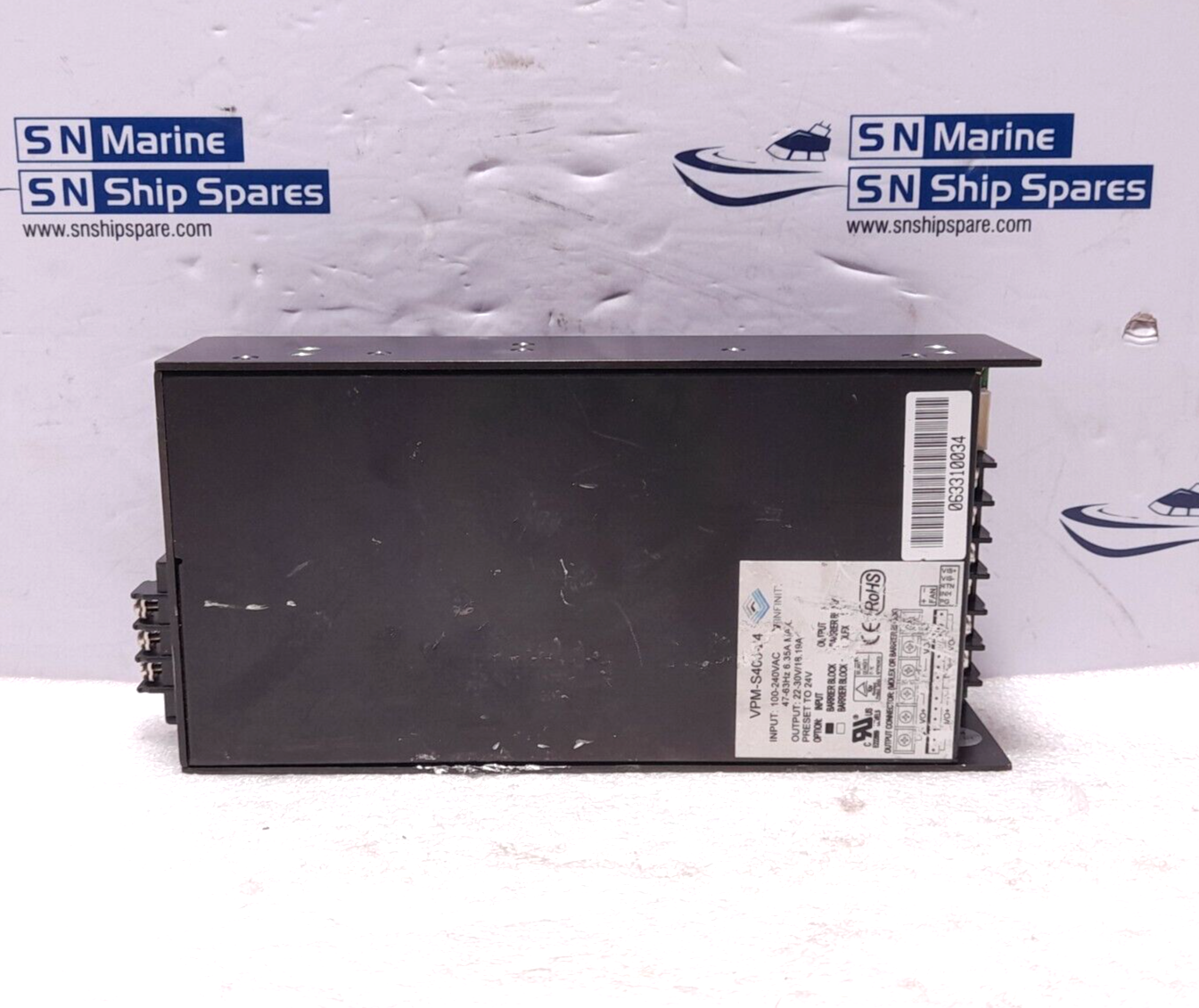 V Infinity VPM-S400-24 Power Supply In 100-240VAC 47-63Hz 6.35A Max Out 22-30V 1