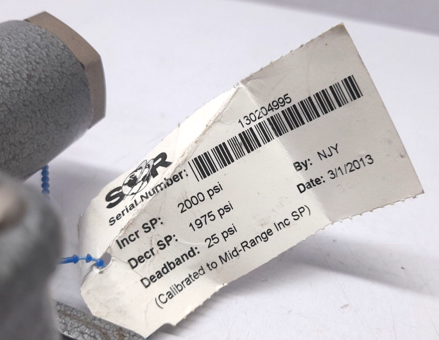 SOR 1N3-K45-N4-F1A Pressure Switch Adjustable Range 500-4000 PSI