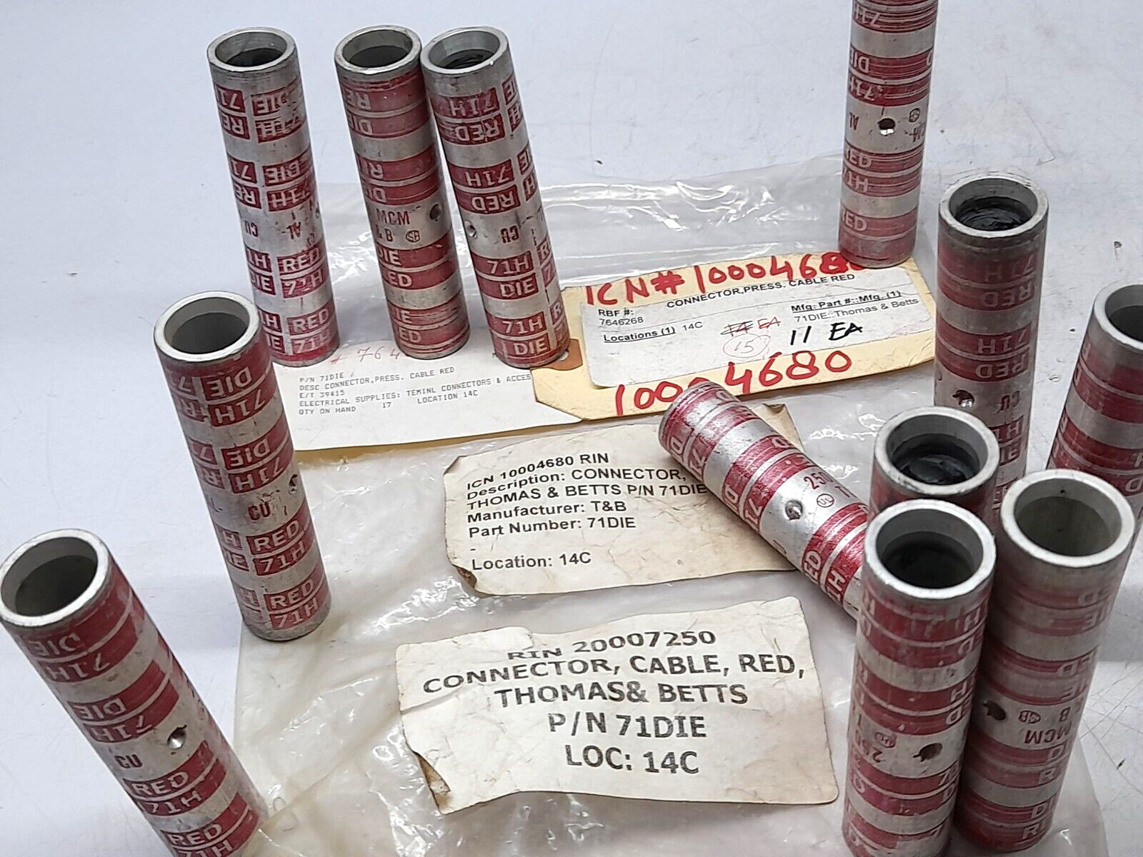 Thomas & Betts 71H DIE Red Cable Connector 71DIE - 12PCs/Lot