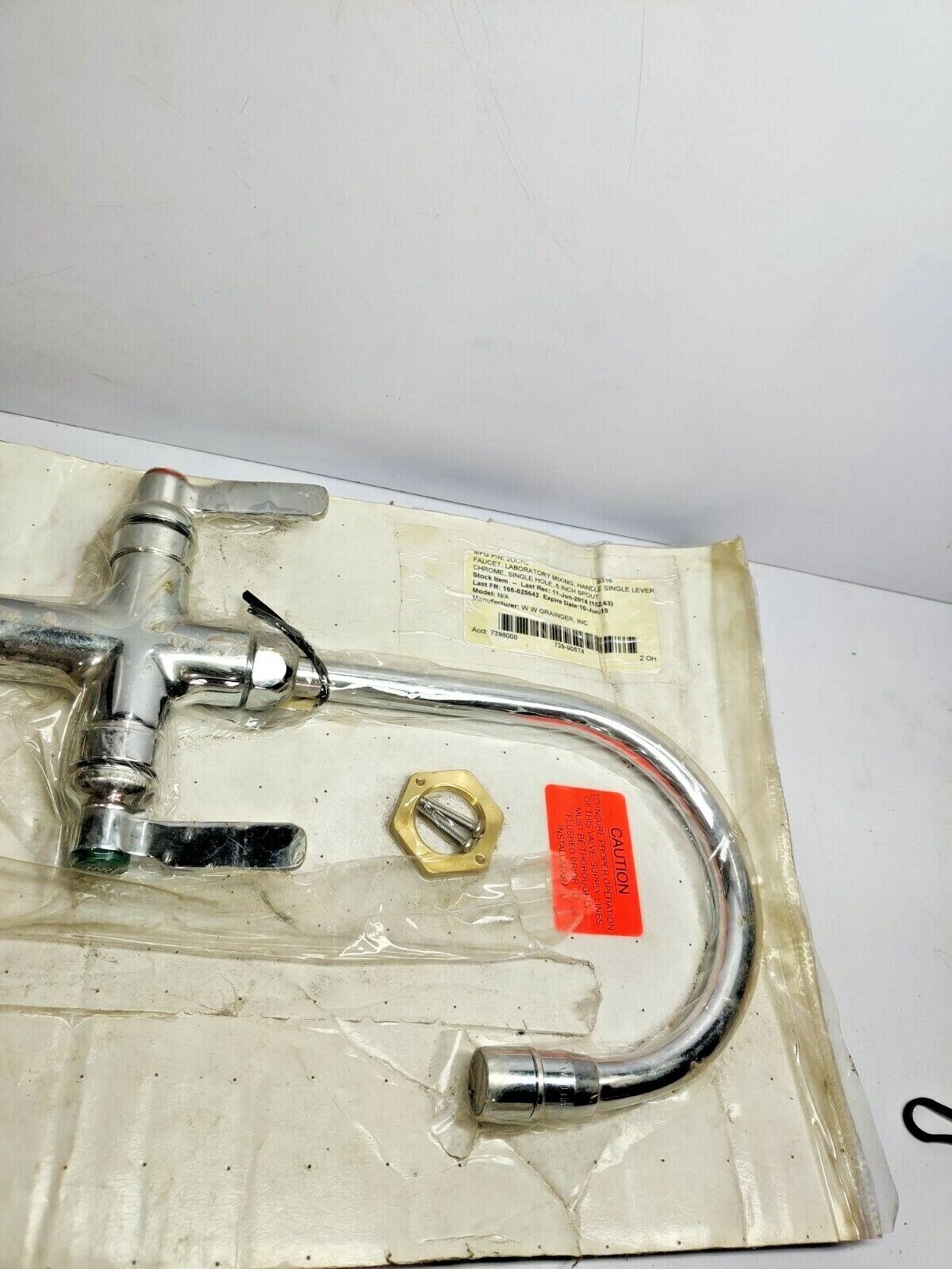 W W Grainger 2DCH5 - Faucet Single Lever Chrome Single Hole 6" Spout incomplete