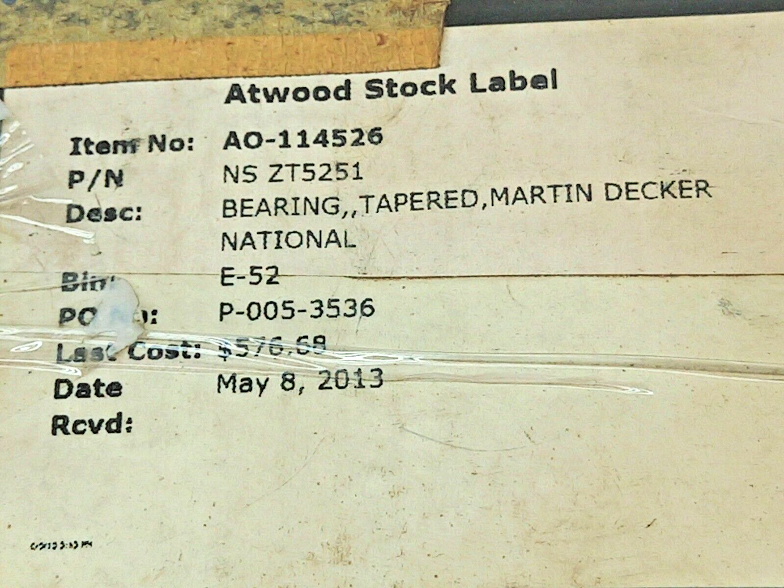 Timken 74525 Tapered Roller Bearing NS ZT5251