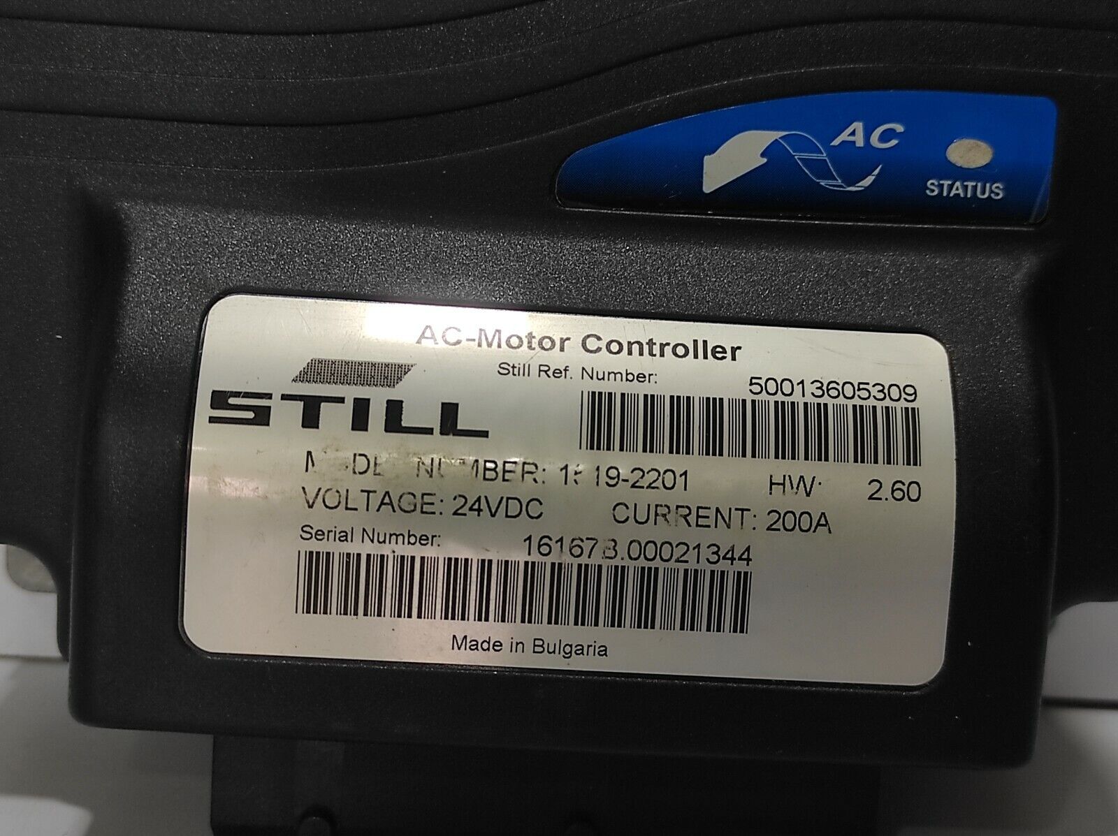 Still 50013605309 AC Motor Controller Cuttis  1519-2201 HW 2.60 Voltage 24VDC