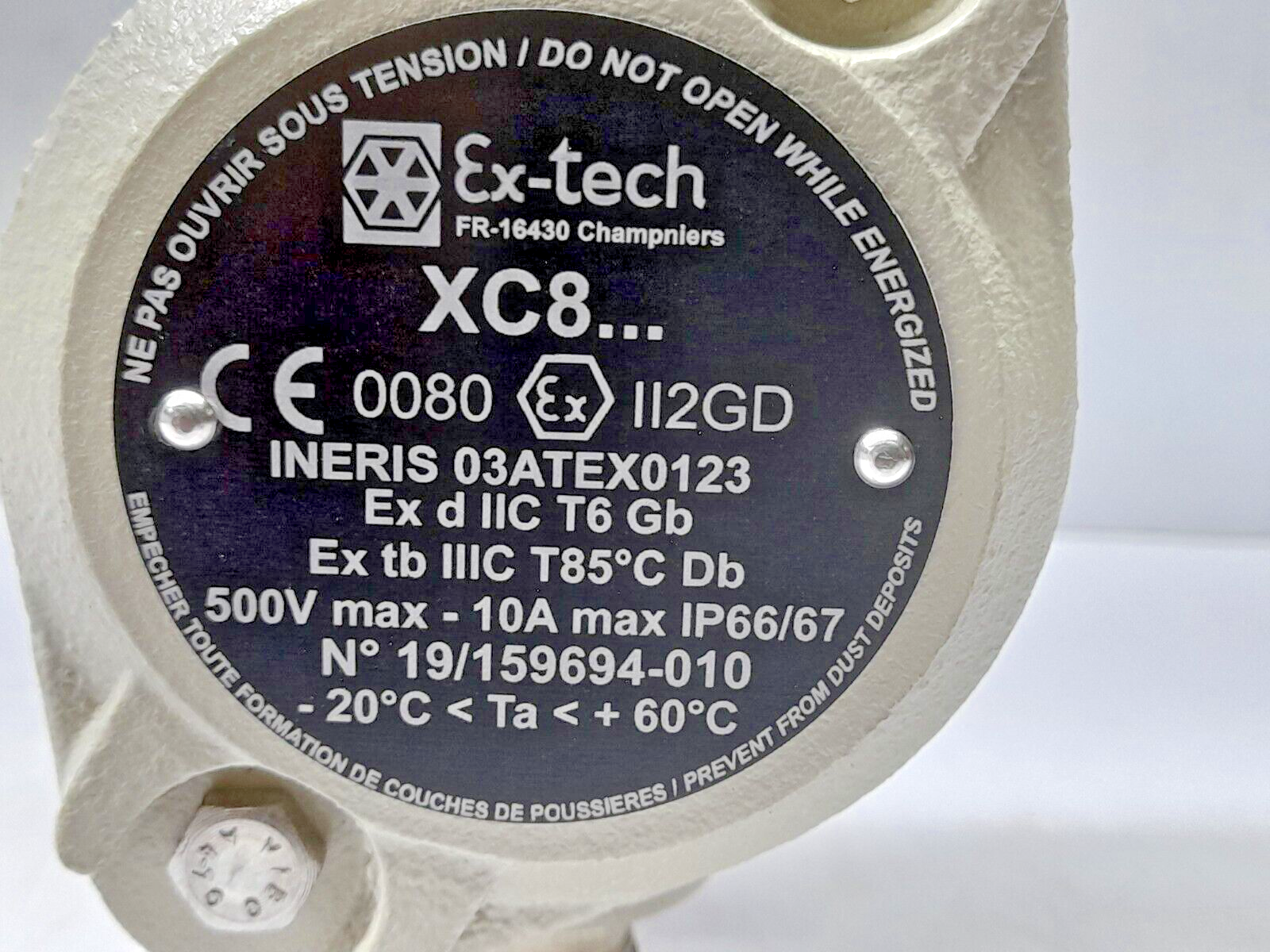 Technor XC8TA1P11IC Limit Switch/ Ex-Tech XC8../ 500V max – 10A max / 03ATEX0123