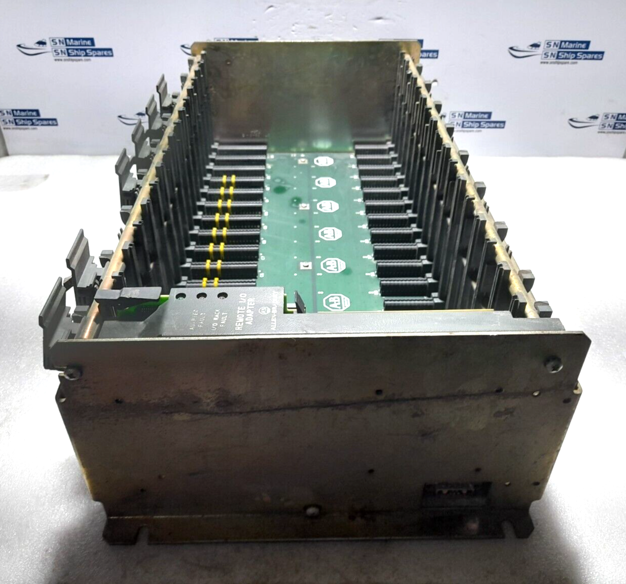 Allen Bradley 1771-A4B 16 Slot I/O Chassis With 1771-ASB E Remote I/O Adapter Mo