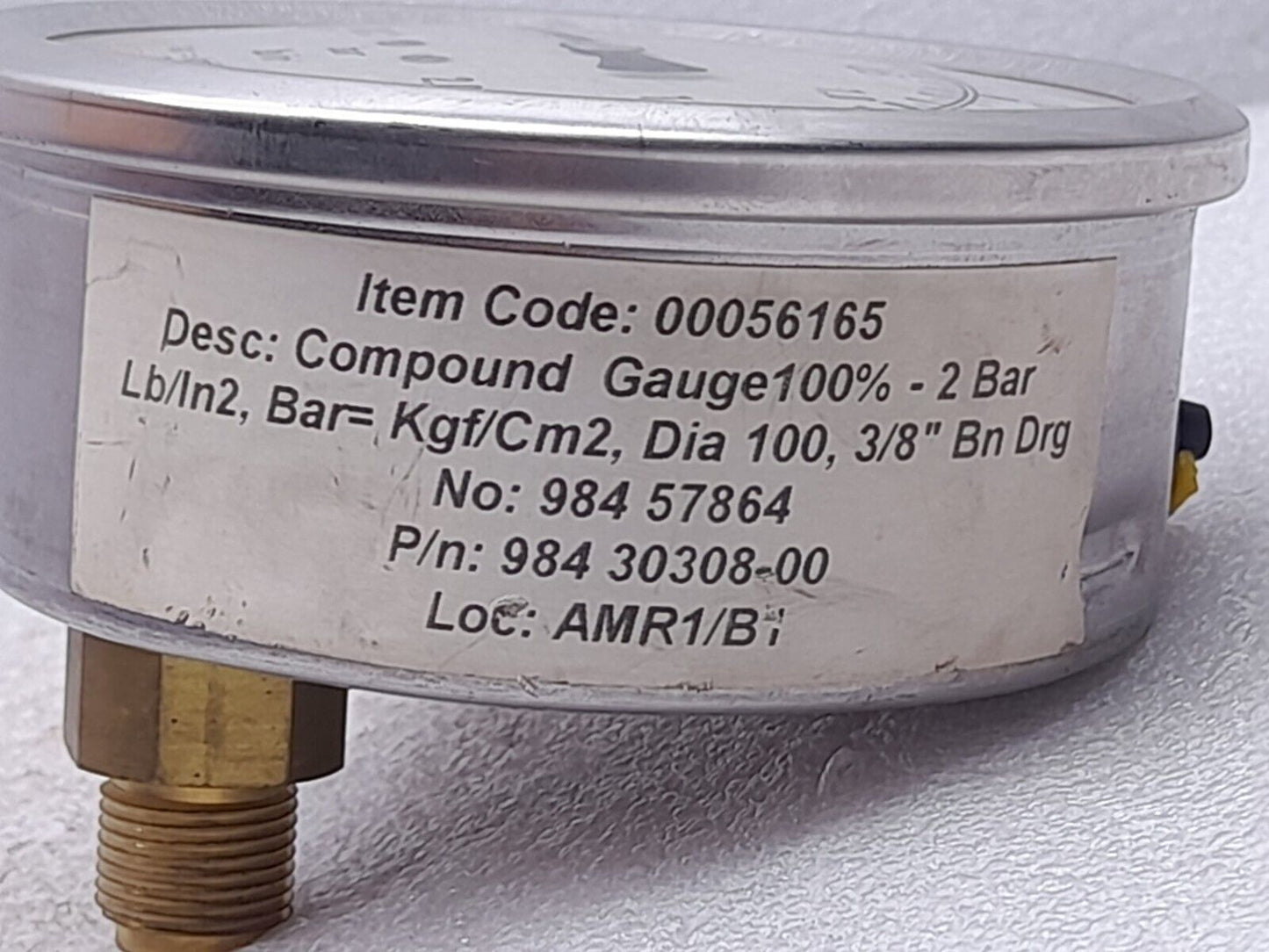 Alfa Laval 984.30308.00 Compound Gauge 100%-2 Bar 984 30308-00