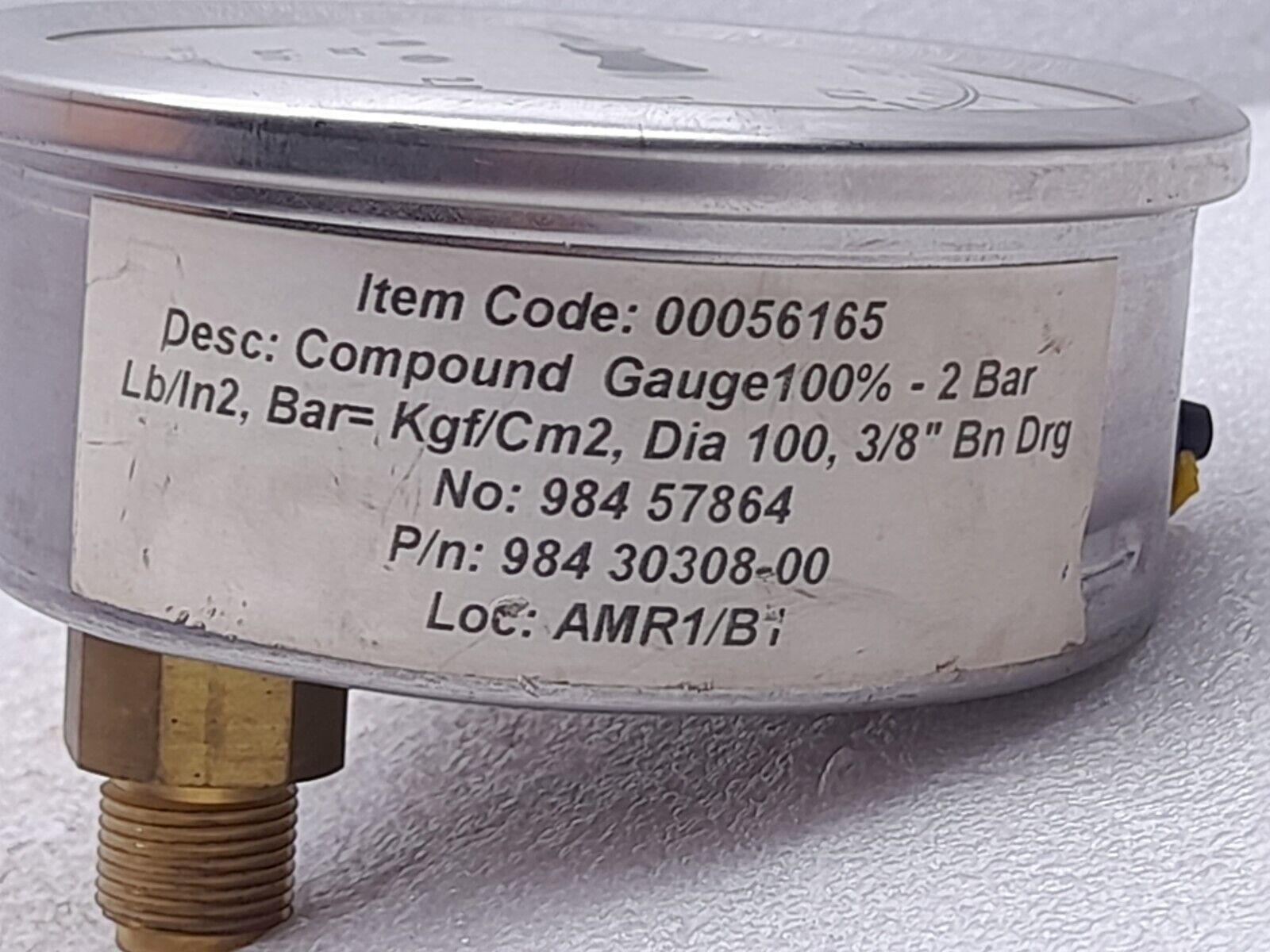 Alfa Laval 984.30308.00 Compound Gauge 100%-2 Bar 984 30308-00