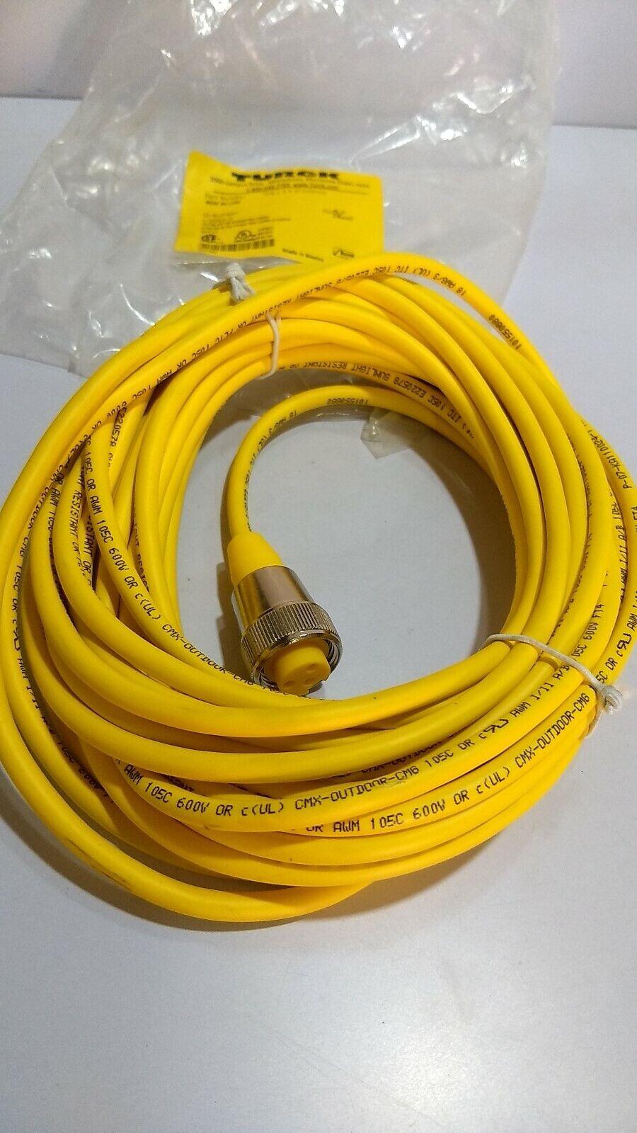 Turck RKM30-10M, U2032-0 Minifast Cordset 10 M Cable Connector, 3-Wire