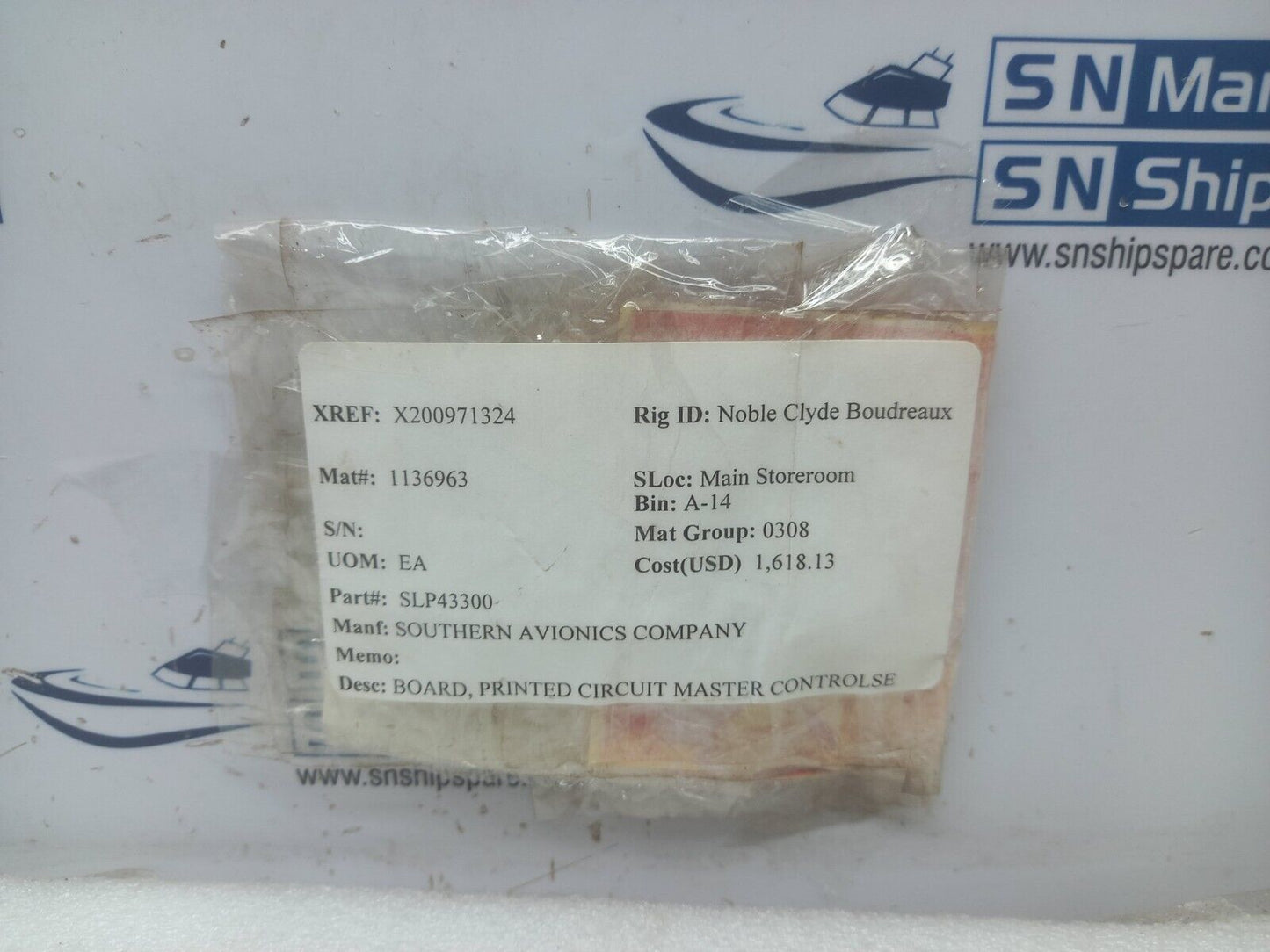 Southern Avionics SRP43300 Rev.C Printed Circuit Master Controlse Board SLP43300