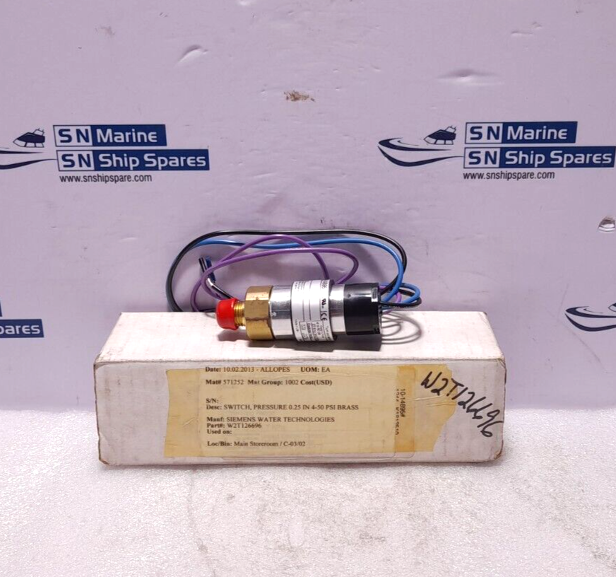 United Electric UE 10-14895 Pressure Switch Oper. Range 4 To 50 PSI Proof 3000 P