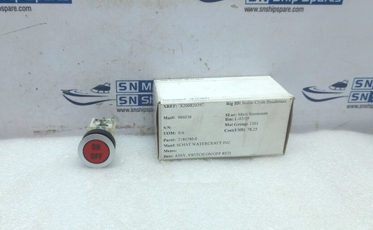 Steyrmotors 2180780-0 Assy Switch On/Off Red Schlegel BFL5