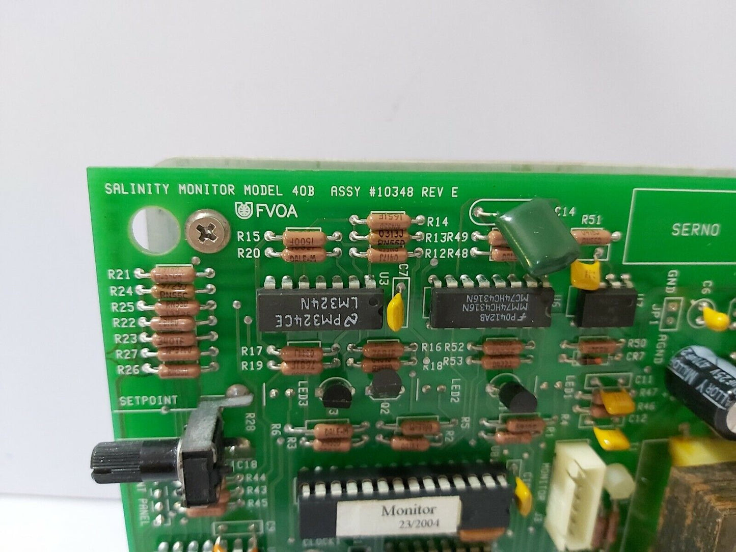 VILLAGE MARINE WATER QUALITY MONITOR SALINITY MONITOR 40B ASSY-10348 REV-E 