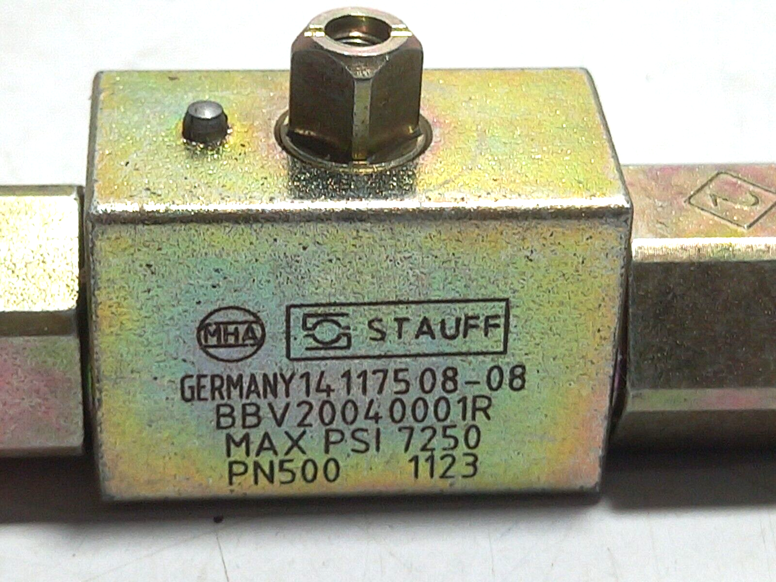 Stauff BBV 2004 0001R Ball Valve Max PSI 7250 6506 Ball Valve ¼”