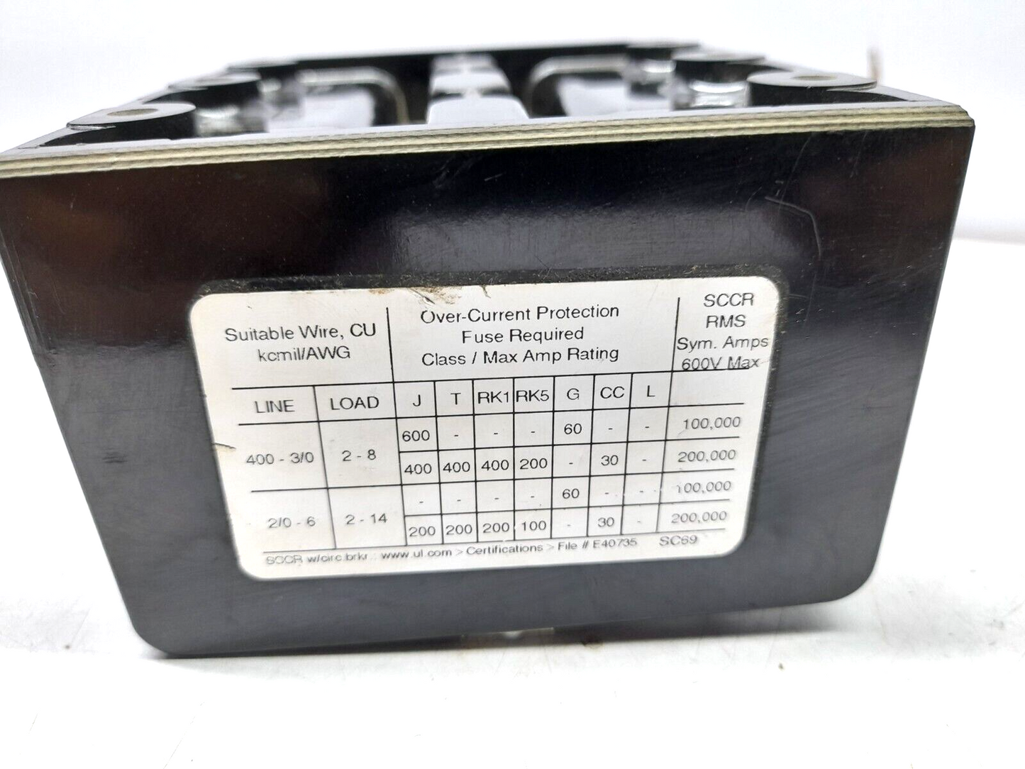 Allen Bradley 1492-PD3163 Ser B Terminal Block Line 400MCM-6 / 1492PD3163