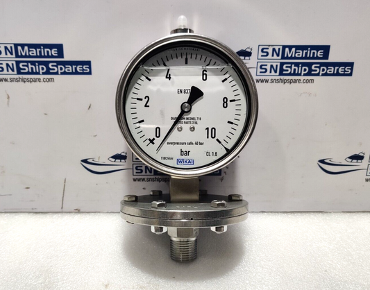 Wika 0-10Bar Pressure Gauge With Attached Assembly