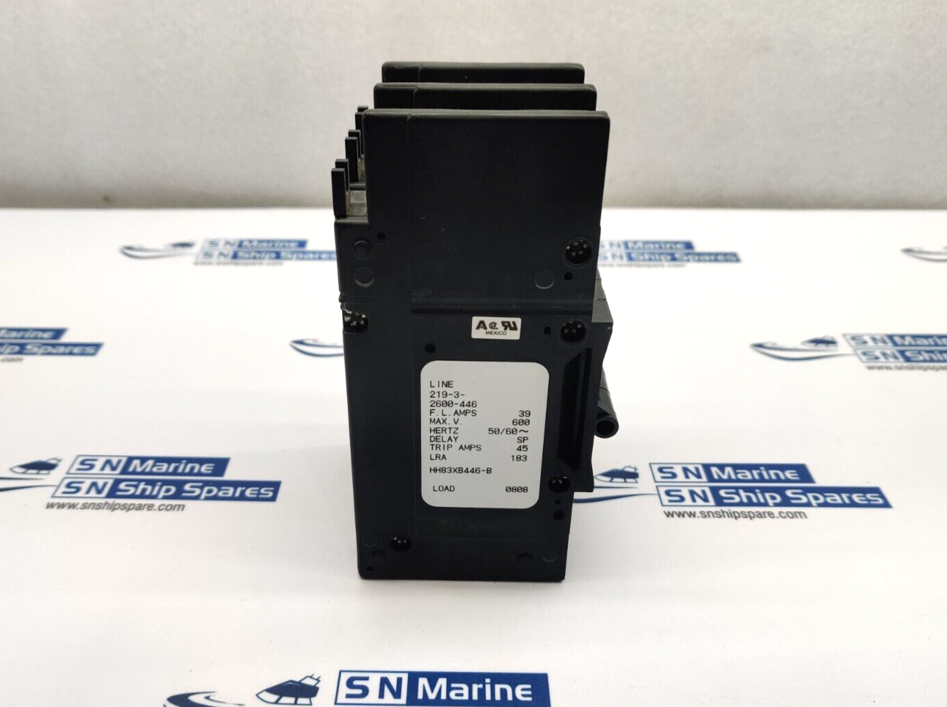 Airpax HH83XB446-B Circuit Breaker 39AMPS 600V 50/60Hz