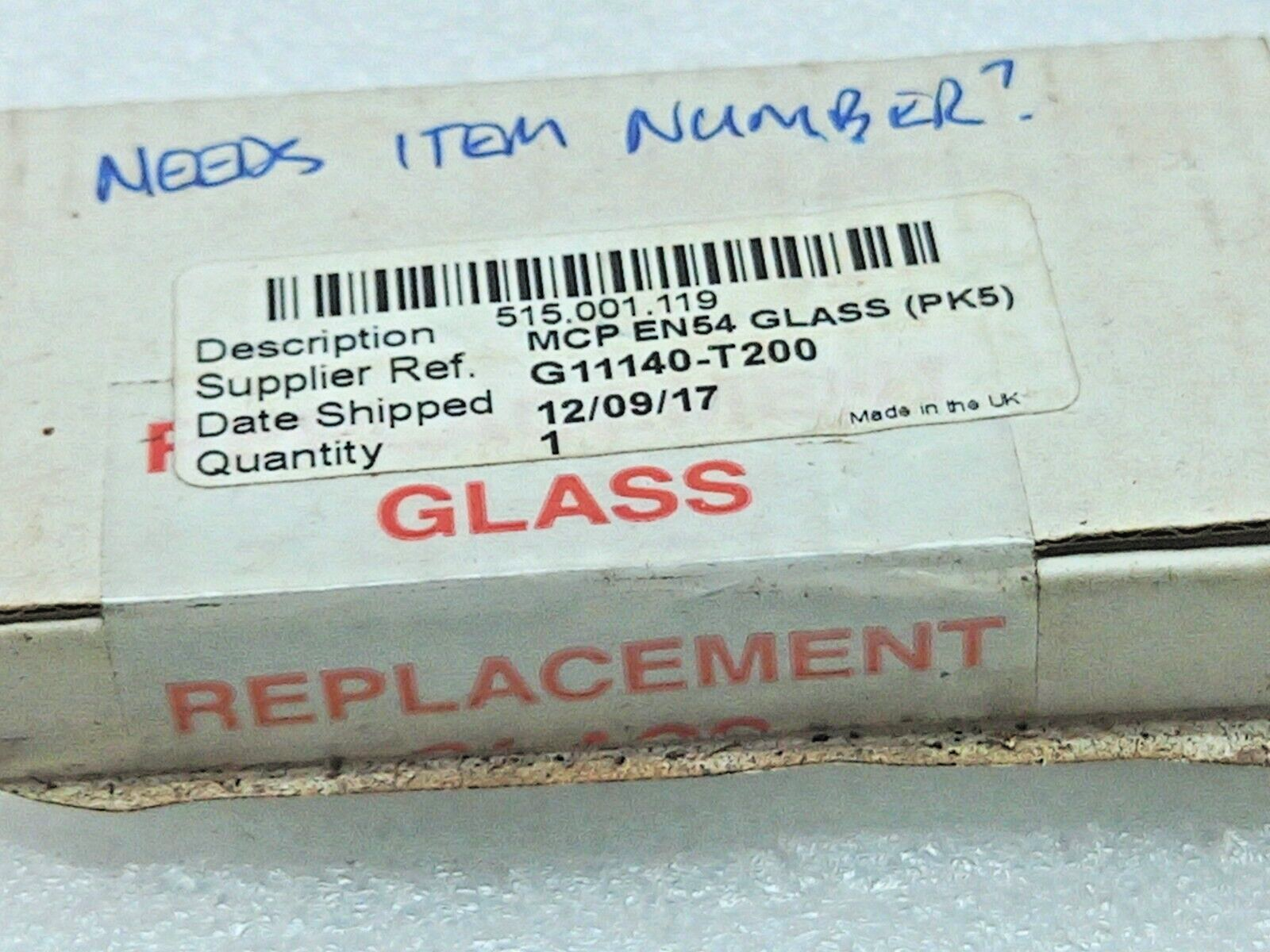 Tyco 515.001.015 Replacement Glass 90-5020-01663 5PCs In Lot