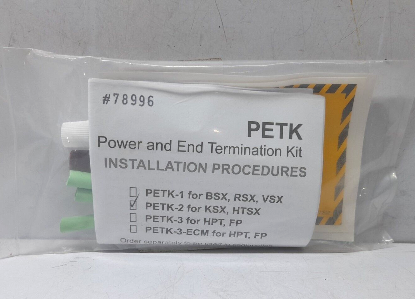 Thermon PETK-2 End Seal Kit for KSK, HTSX Kit, PETK-2 / HTSX 15-2-OJ