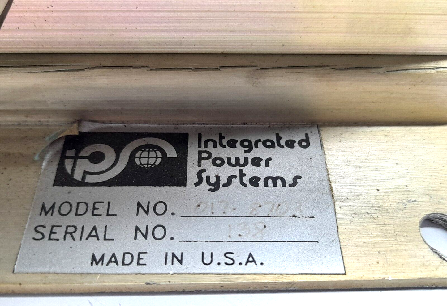 Integrated Power Systems 17-8703 Module Hed Module 016-006946 Rev B