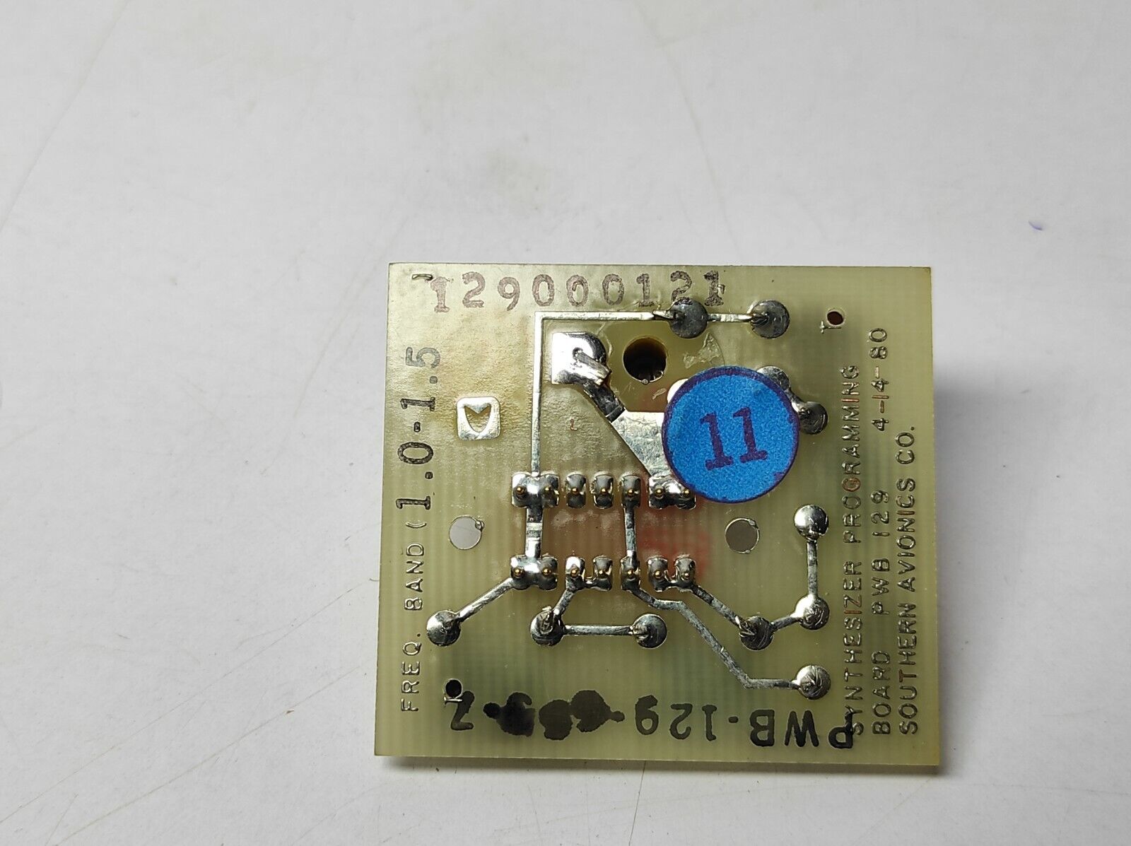 Southern Avionics PWB 129 Synthesizer Programming Board Freq. Band 1.0-1.5 12900
