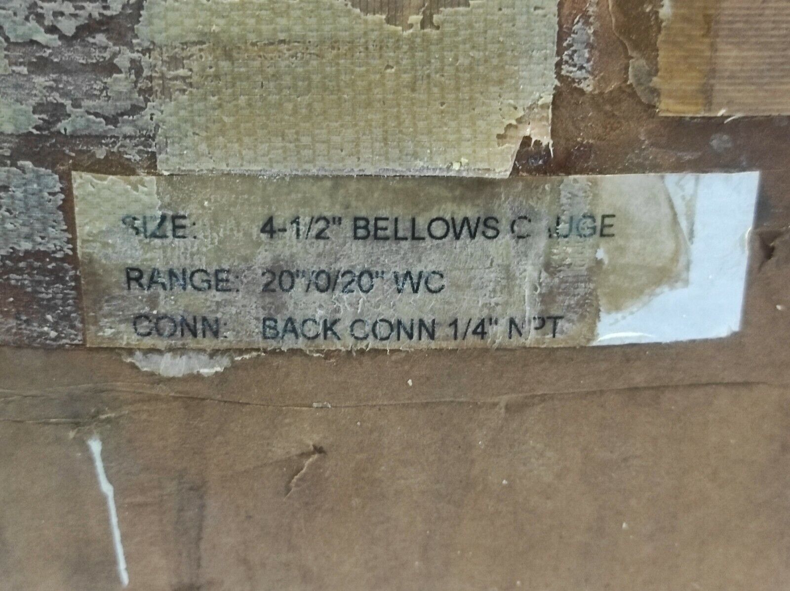 Weksler 20-0-20 Pressure Gauge 4-1/2” Bellows Gauge GP2-463-3 