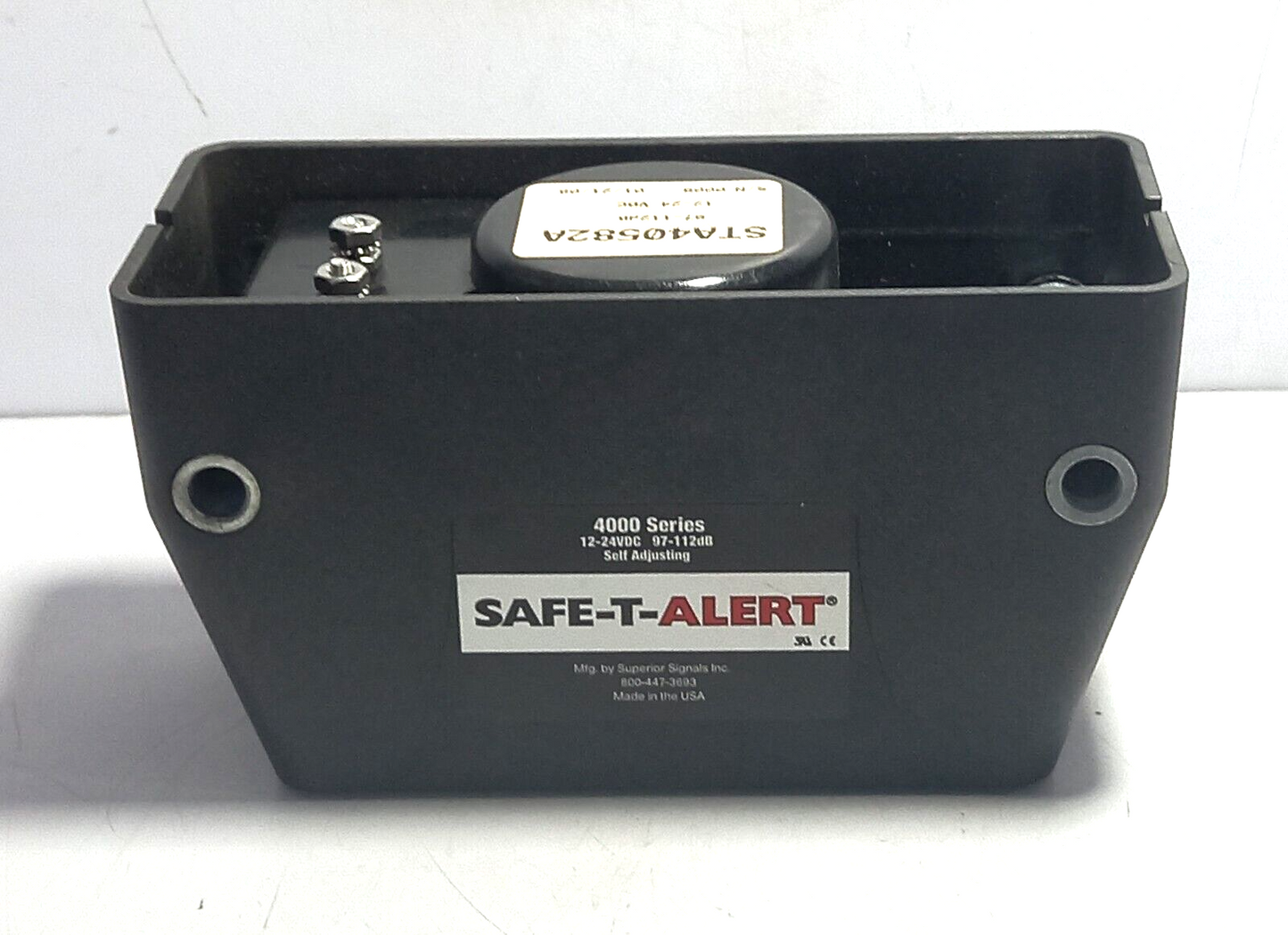 Superior Signals STA40582A Safe-T-Alert Back-Up Alarm 4000 Series 97-112dB 12-24