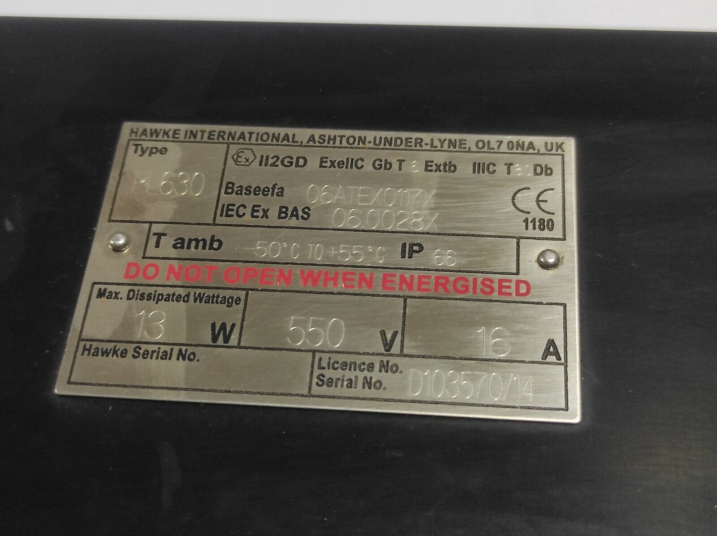 Hawke PL630 Enclosure 13W 550V 16A Junction Box Standard 